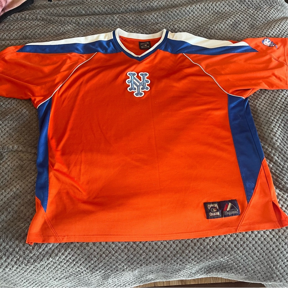 Cooperstown collection Mets orange jersey